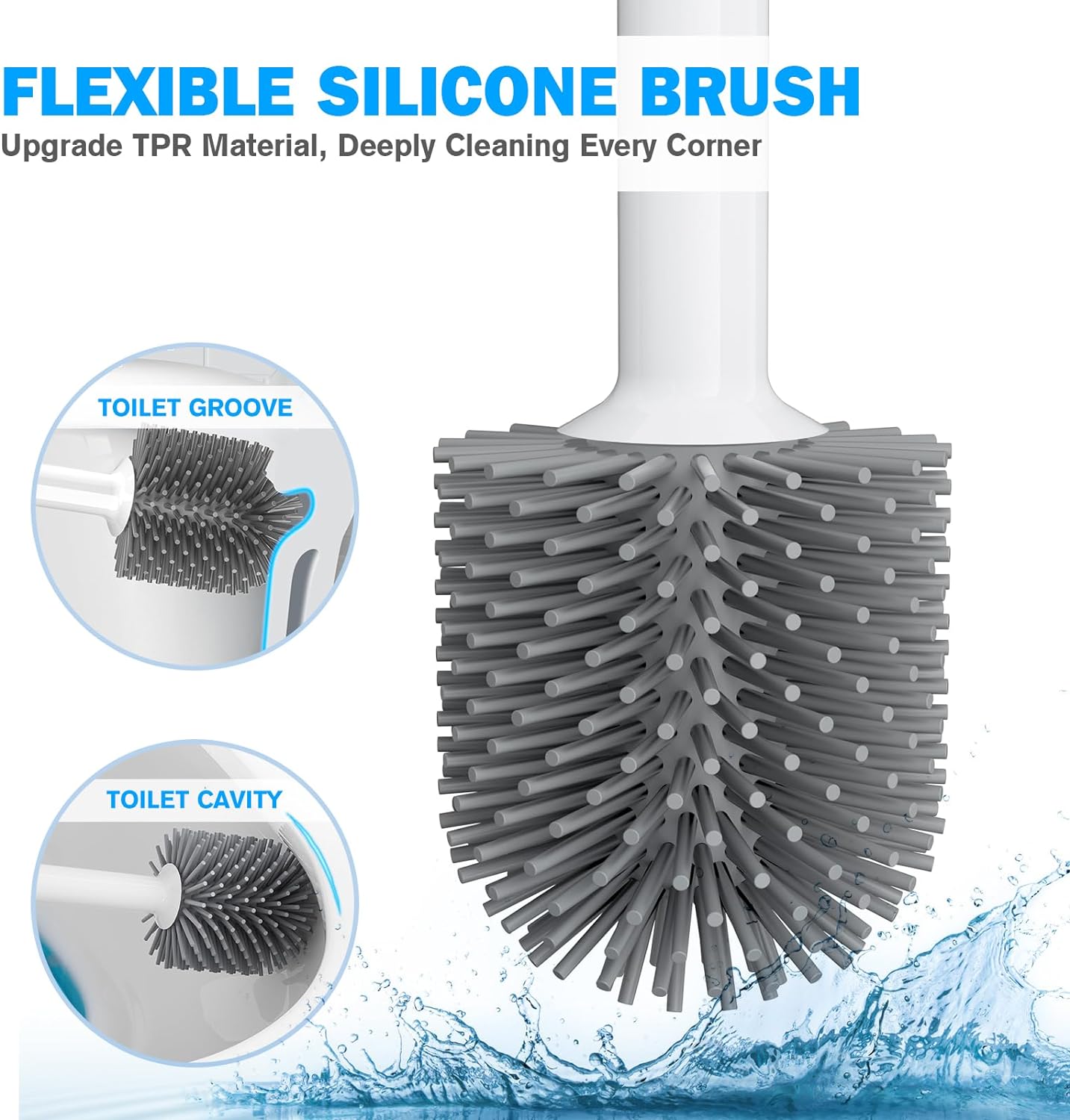 TRENTI 2-in-1 Toilet Plunger and Brush Set with Holder