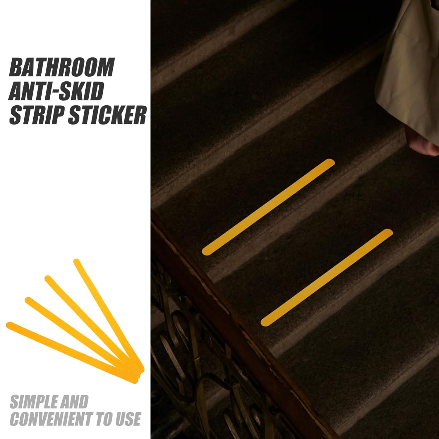 FOYTOKI 12 Pack Anti-Slip Stickers for Bath Stairs