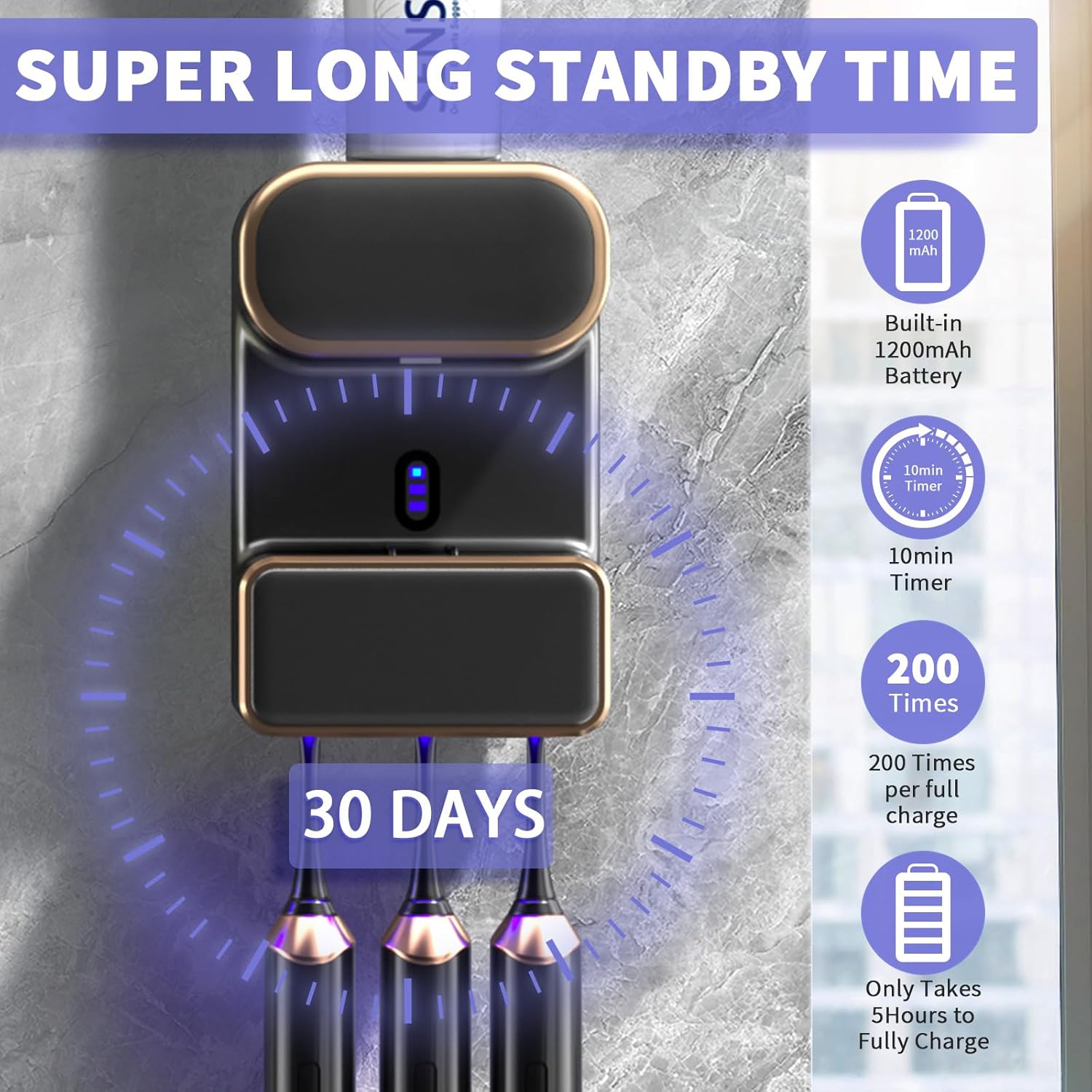 Automatic Toothpaste Dispenser with 3 Slots - Wall Mount Anti-Cross Contamination