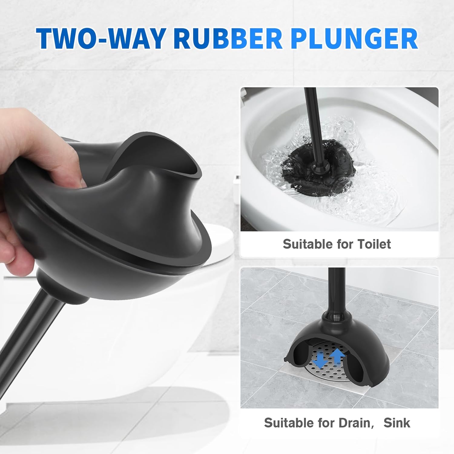 LOVLOY 2-in-1 Toilet Plunger and Brush Set