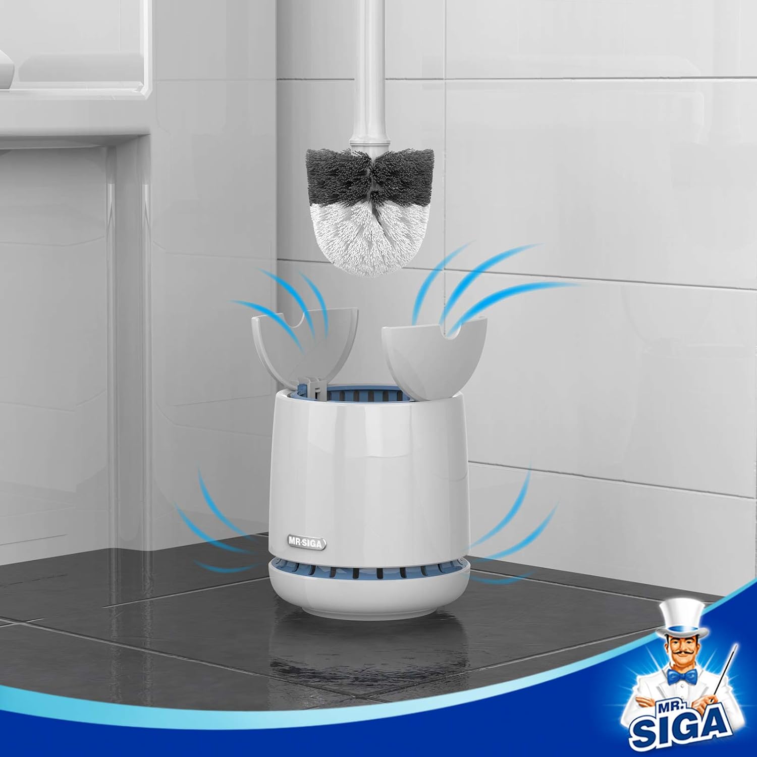 MRSIGA Premium Toilet Brush Replacement Head 2 Pack