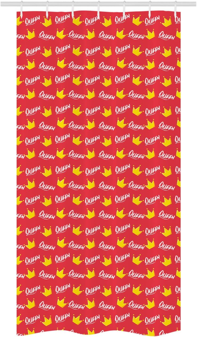 Ambesonne Queen Stall Shower Curtain Humour Crown Design 36 x 72