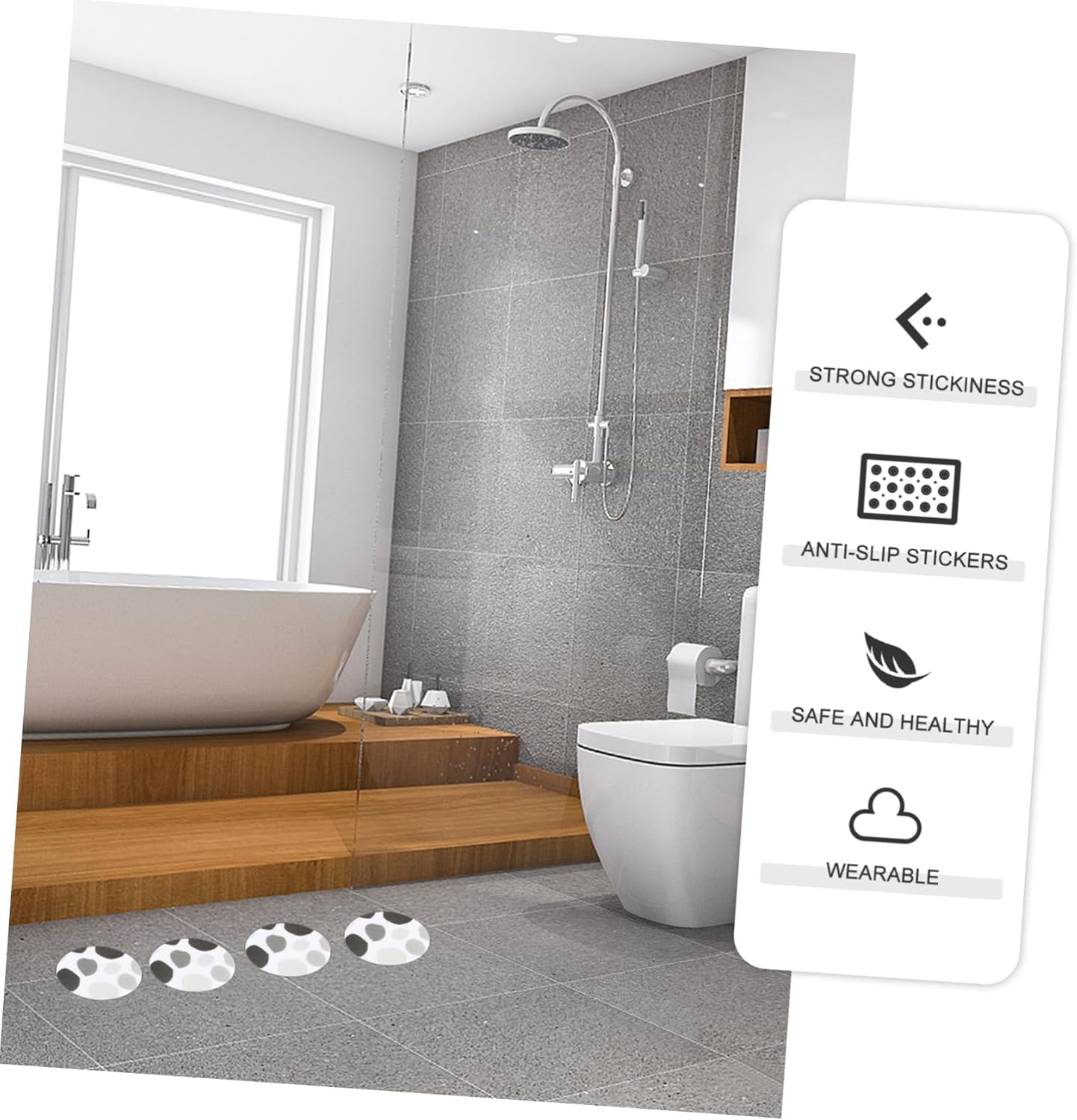 Alipis Non-Slip Bathroom Stickers 10pcs Pack 1