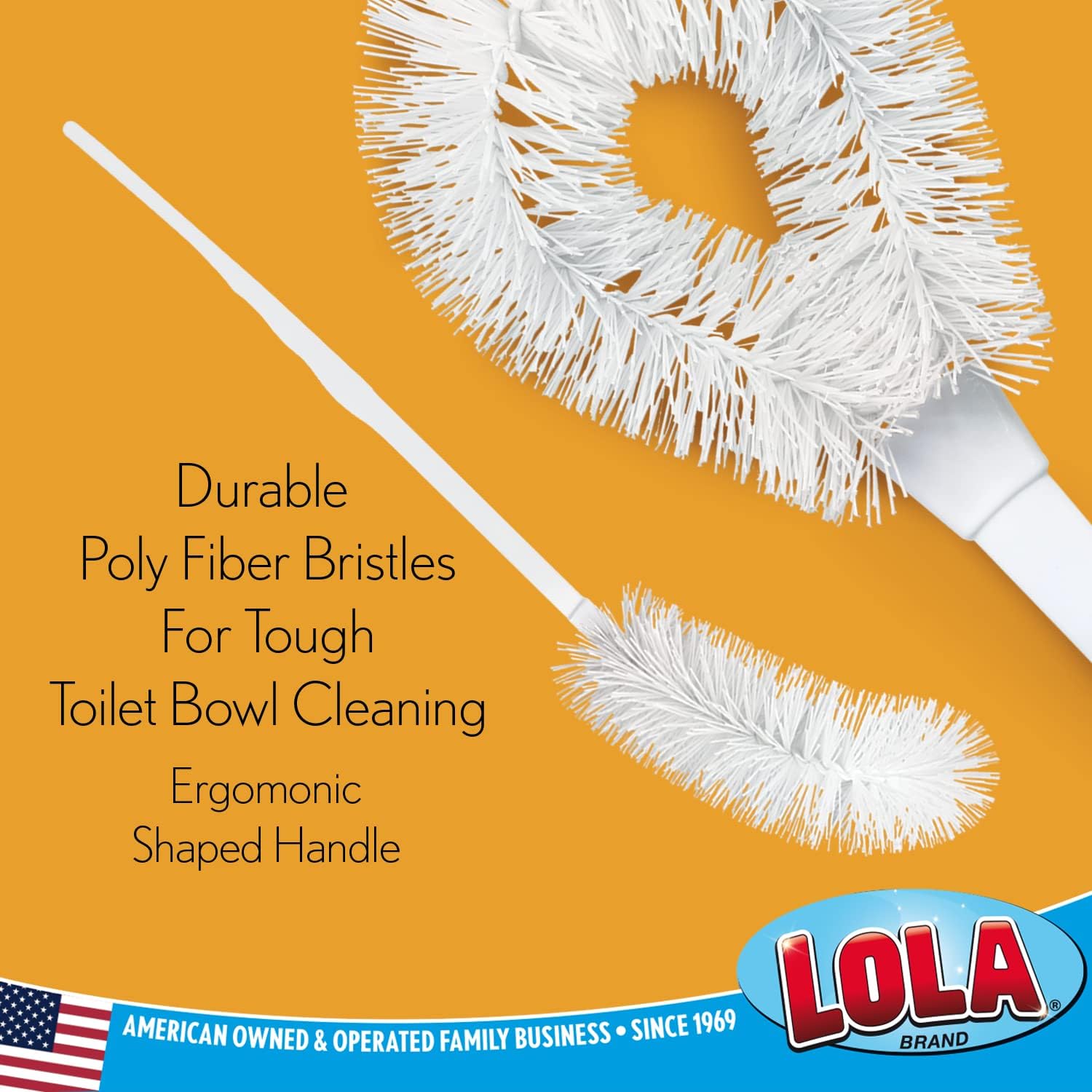 Lola Products Toilet Bowl Brush with Curved Head