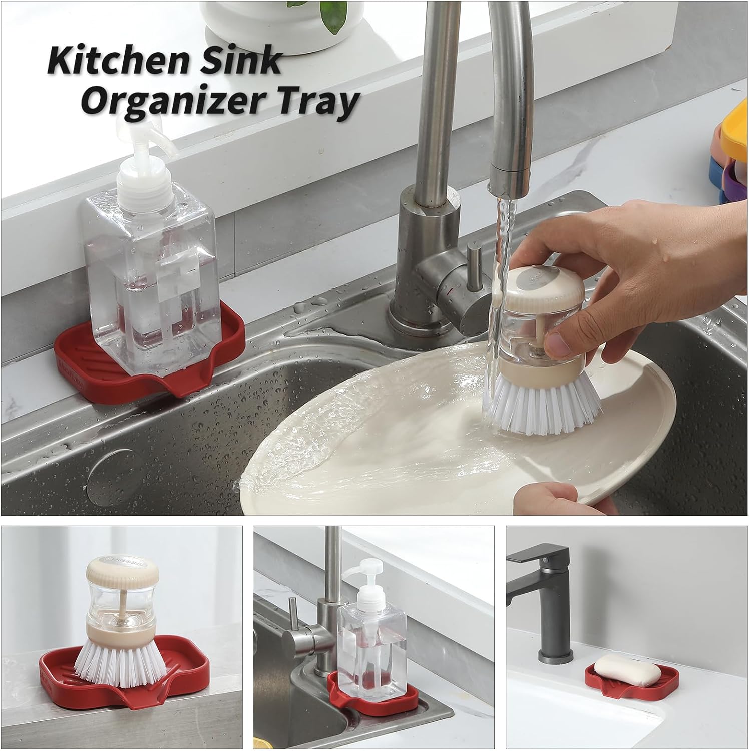 MicoYang Silicone Soap Dish with Drain Spout - 49x32