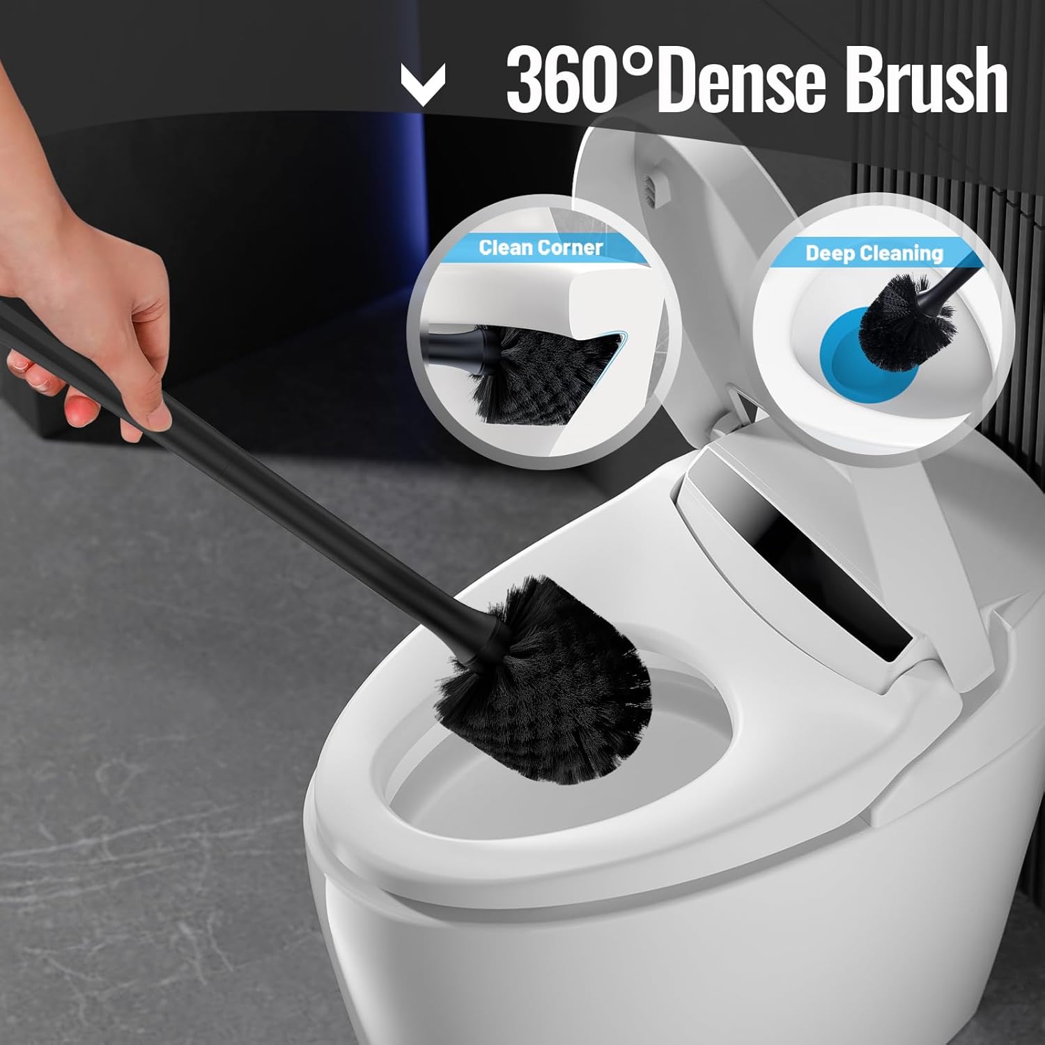 Lanburch 2 in 1 Toilet Brush and Plunger Set