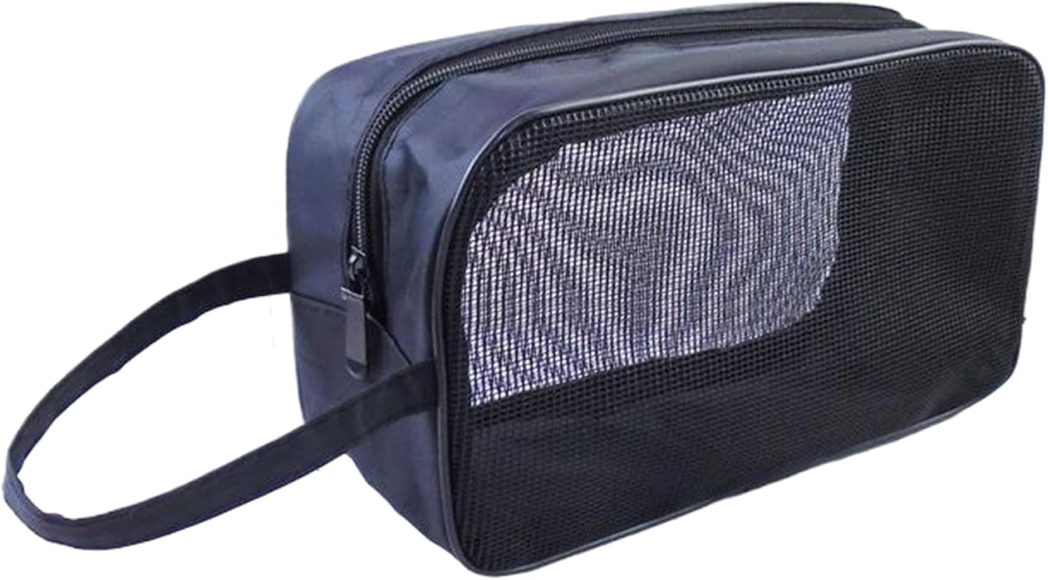 Muzrunq Mesh Shower Bag with Zipper Closure and Strap