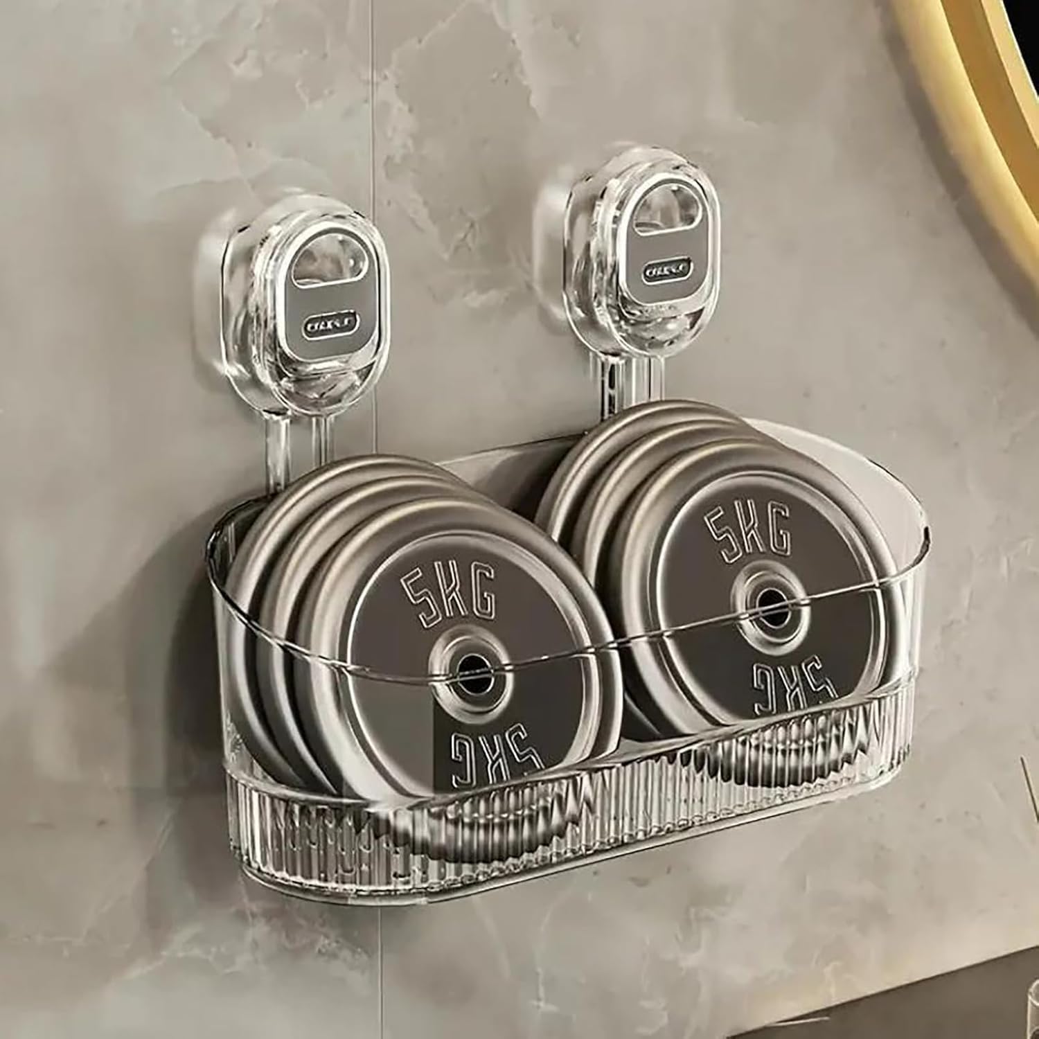 No-Drill Suction Storage Box with Glacier Pattern