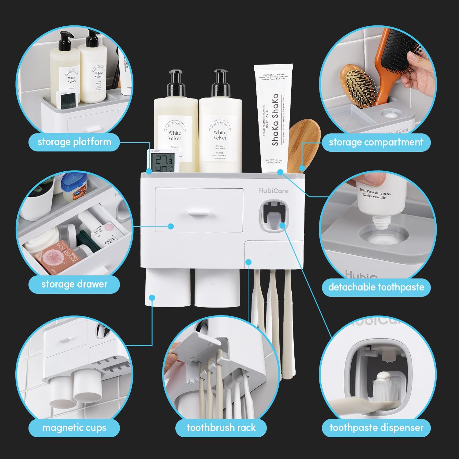HuBDIC HubiCare Toothbrush Holder with Dispenser