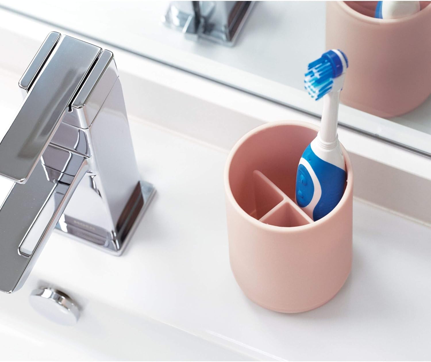 iDesign Cade Toothbrush Holder with 3 Slots Blush
