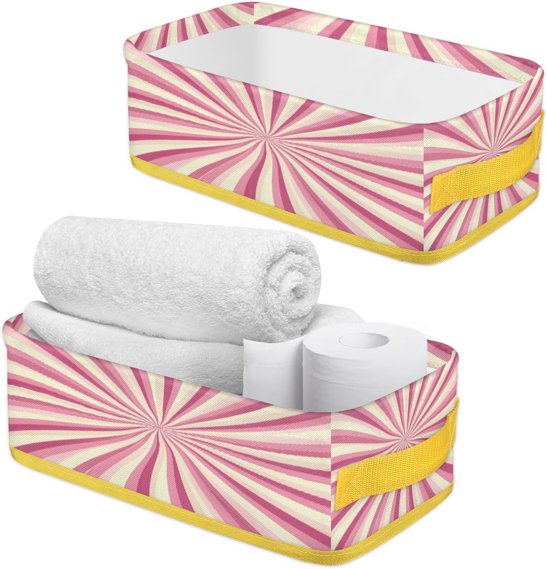 Abstract Swirl Toilet Paper Basket with Handle