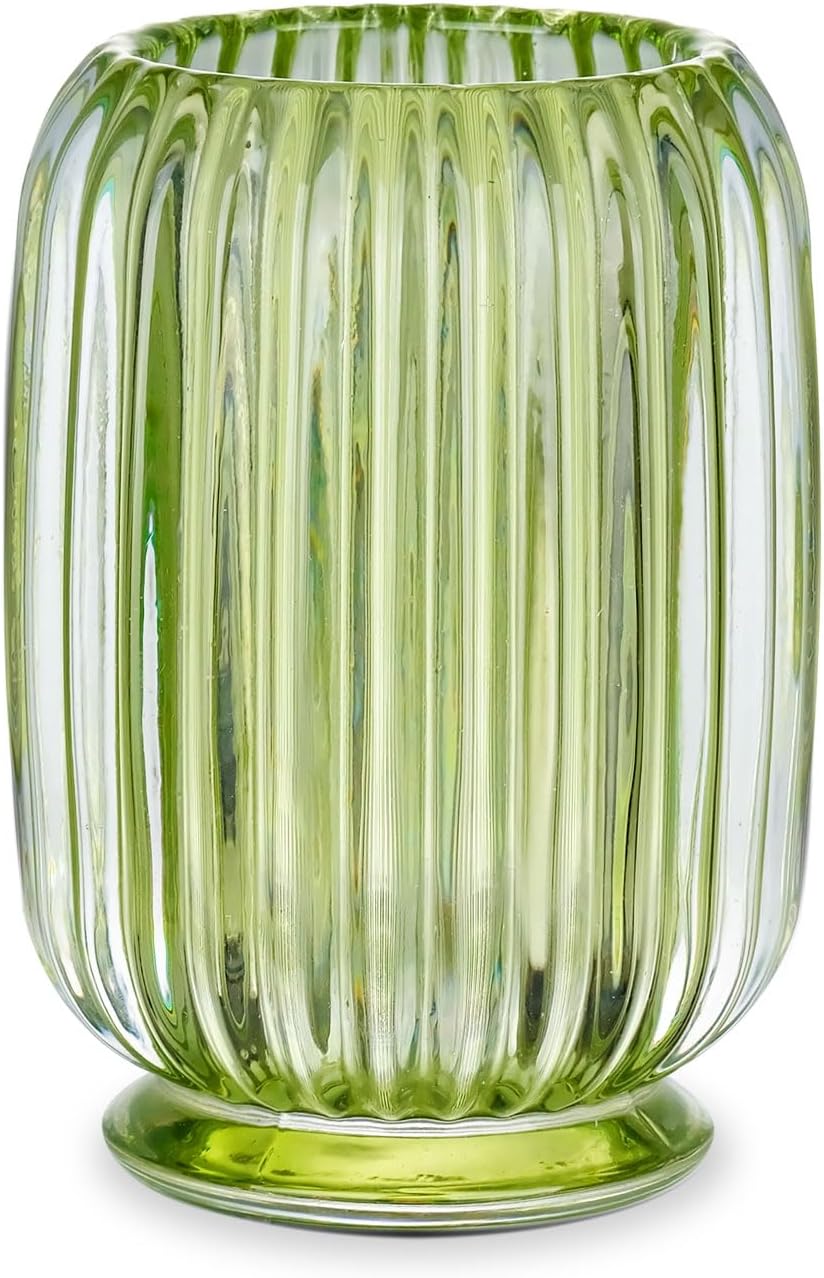 VanEnjoy Clear Green Glass Toothbrush Holder