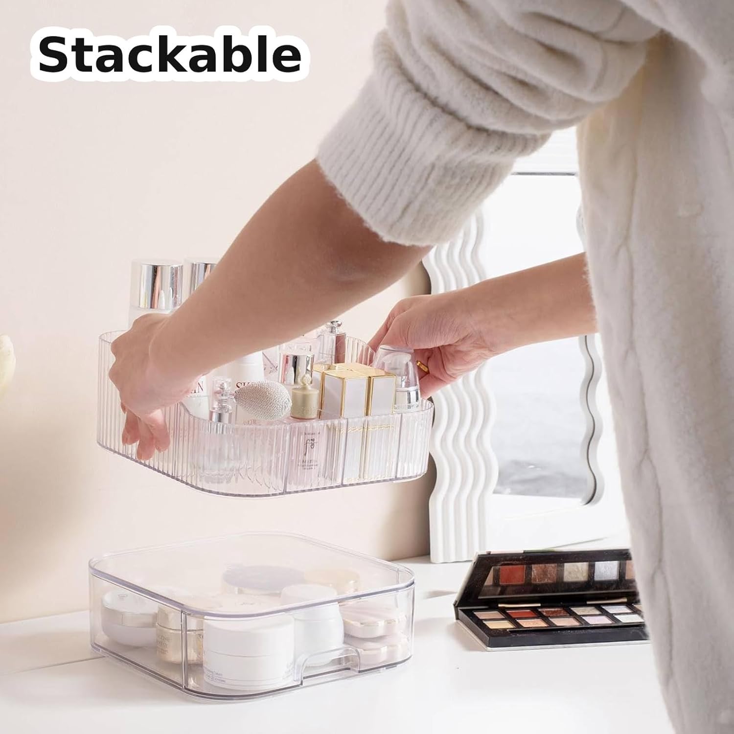 YOOLENS Toothbrush Toothpaste Holder 7 Slots Organizer