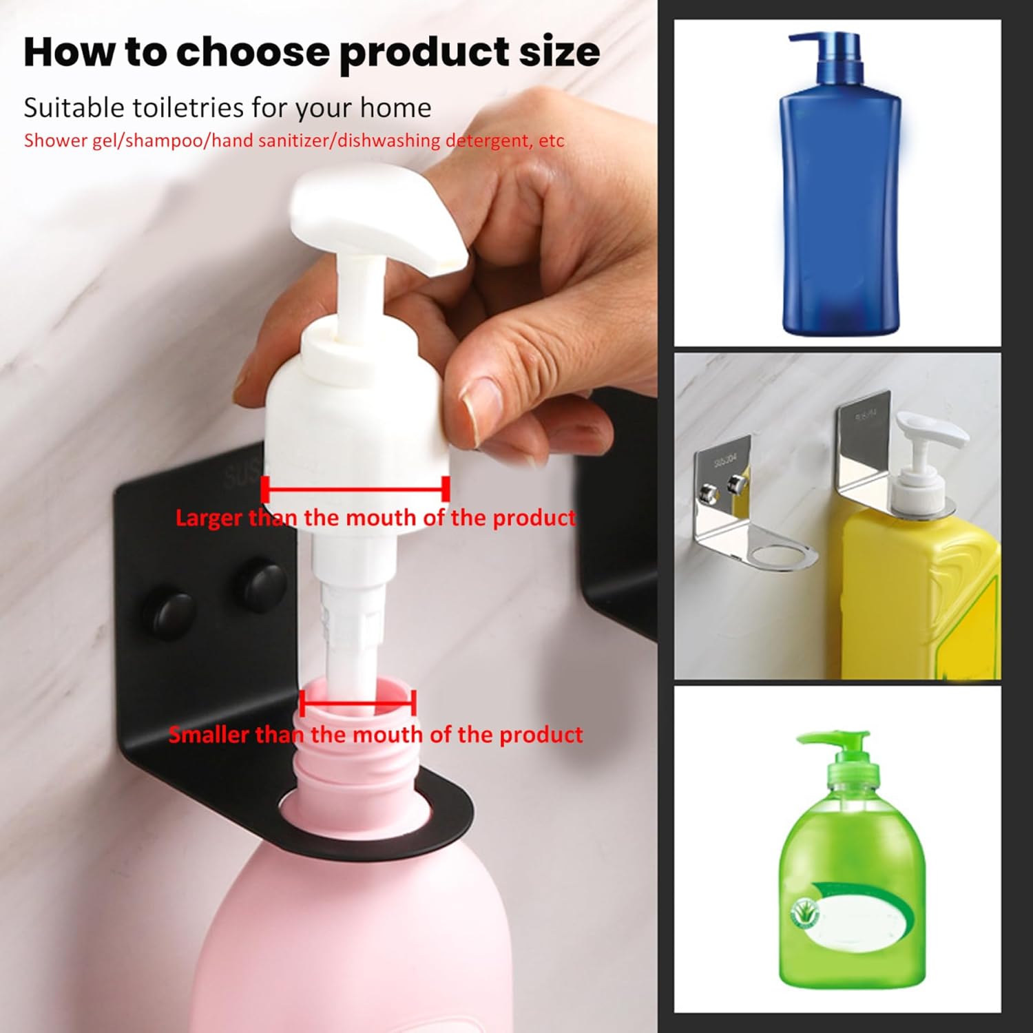 Havamoasa 2Pcs Shampoo Holders for Shower Wall Mount
