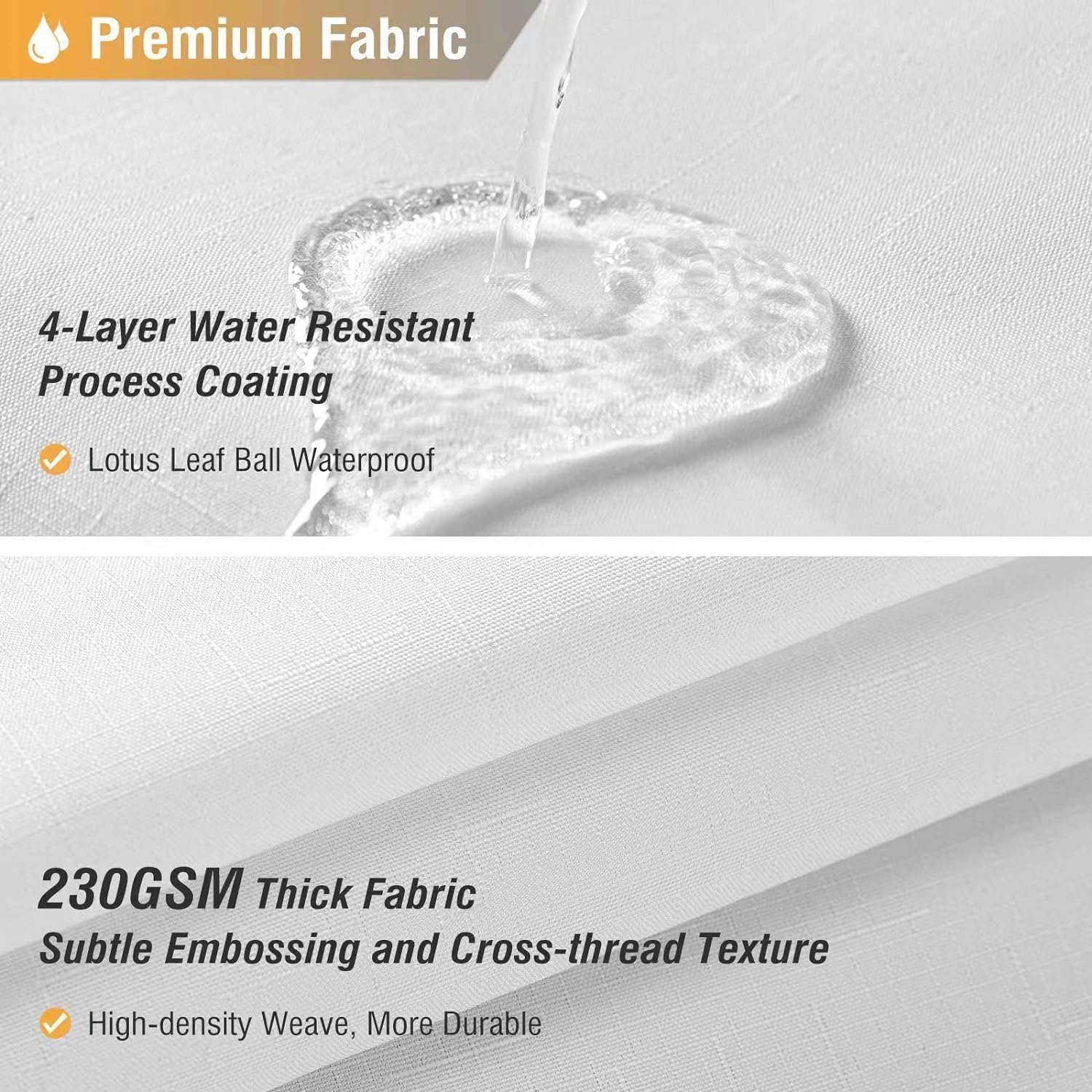 BTTN Linen Textured Shower Curtain Set - 60 x 84 Inch White