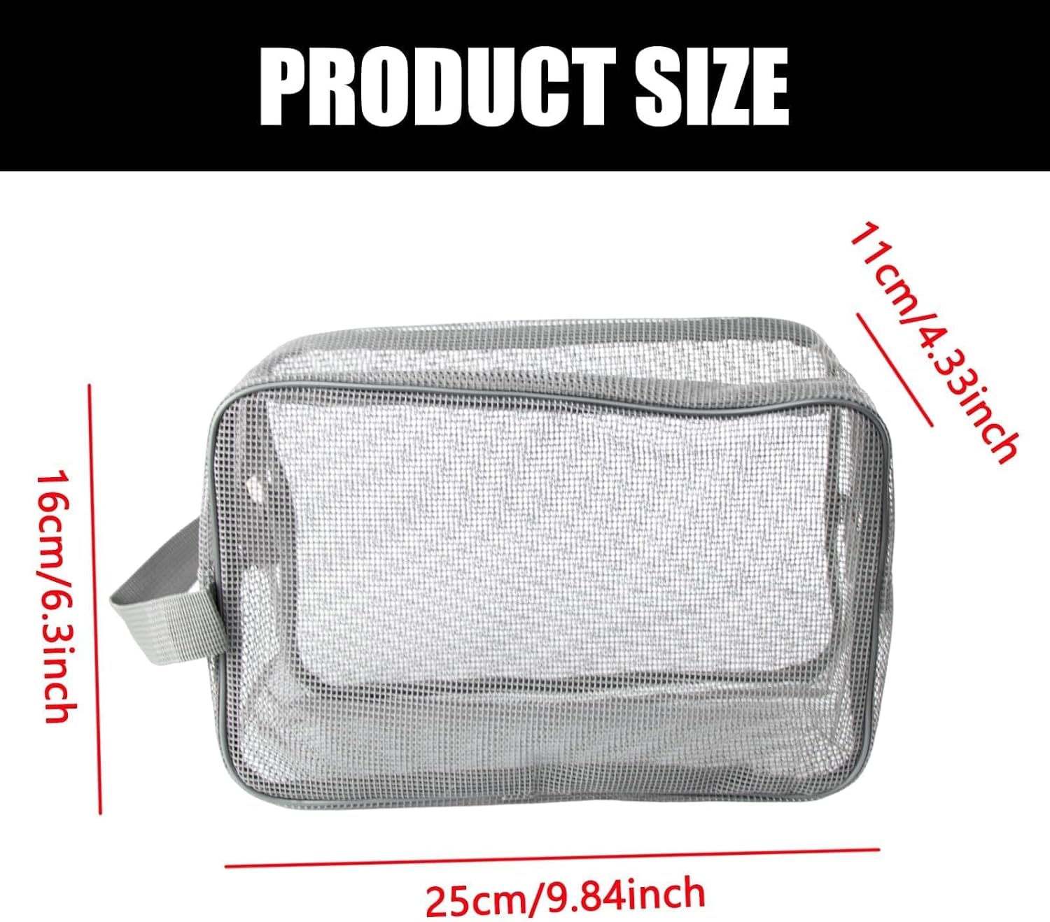 Ainiveiya 1PC Portable Mesh Shower Bag for Travel
