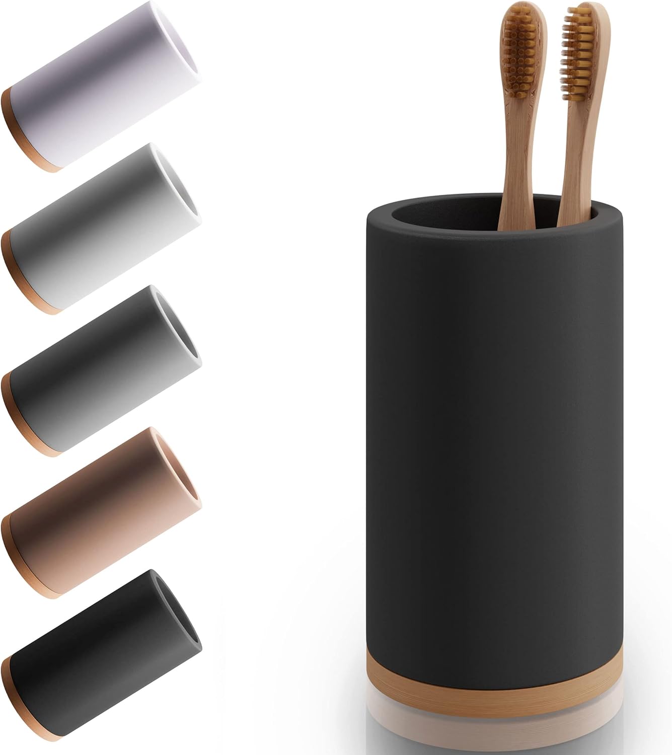 Matani Bamboo Toothbrush Holder with Drain Holes