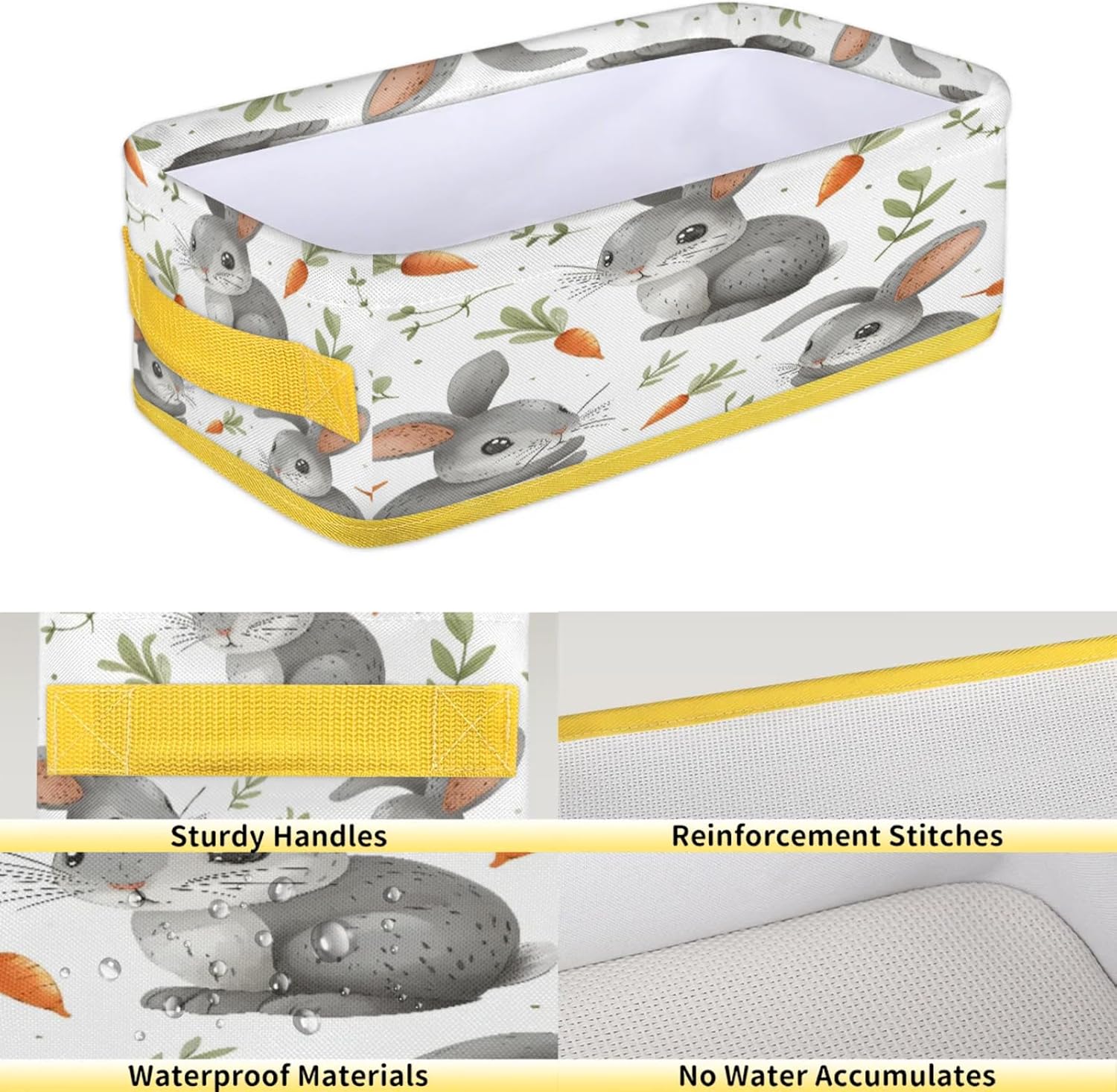Snatocys Easter Rabbit Carrot Toilet Paper Basket Holder
