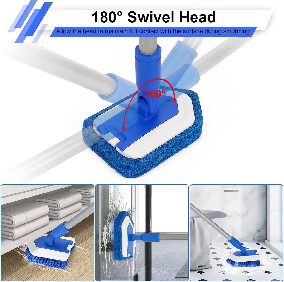 Lalafancy Extendable Shower Brush with 50 Handle
