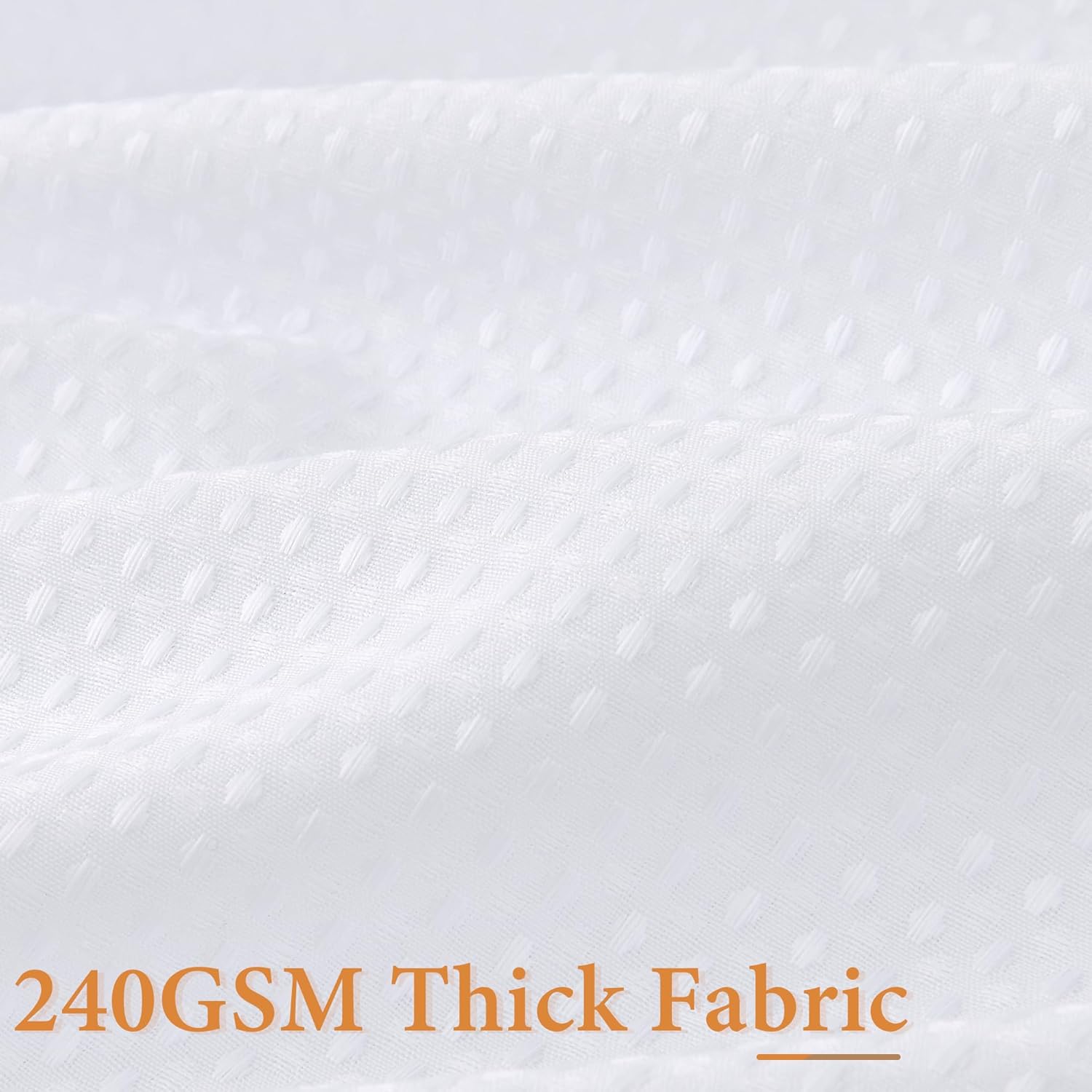 Naturoom White Waffle Shower Curtain Set with Liner