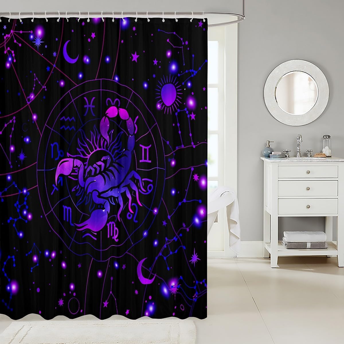 Feelyou Scorpio Shower Curtain 72x72 Constellation Design