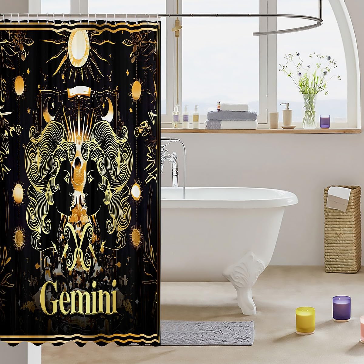 Feelyou Kids Gemini Shower Curtain Set 72x72
