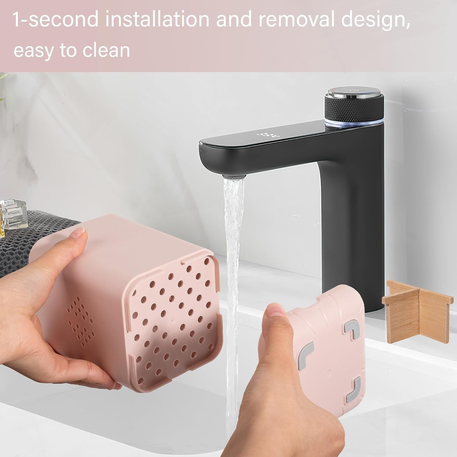 Rejomiik 3-Slot Pink Toothbrush Holder