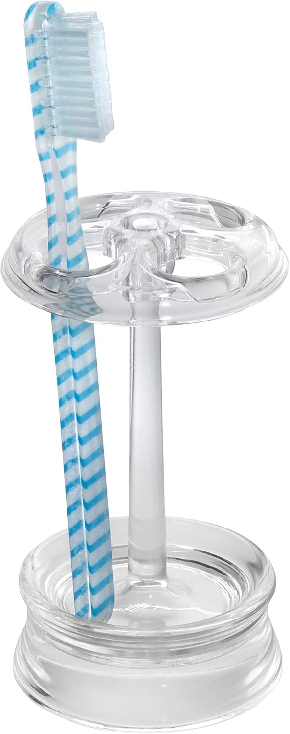 InterDesign iDesign Franklin Clear Toothbrush Holder Stand