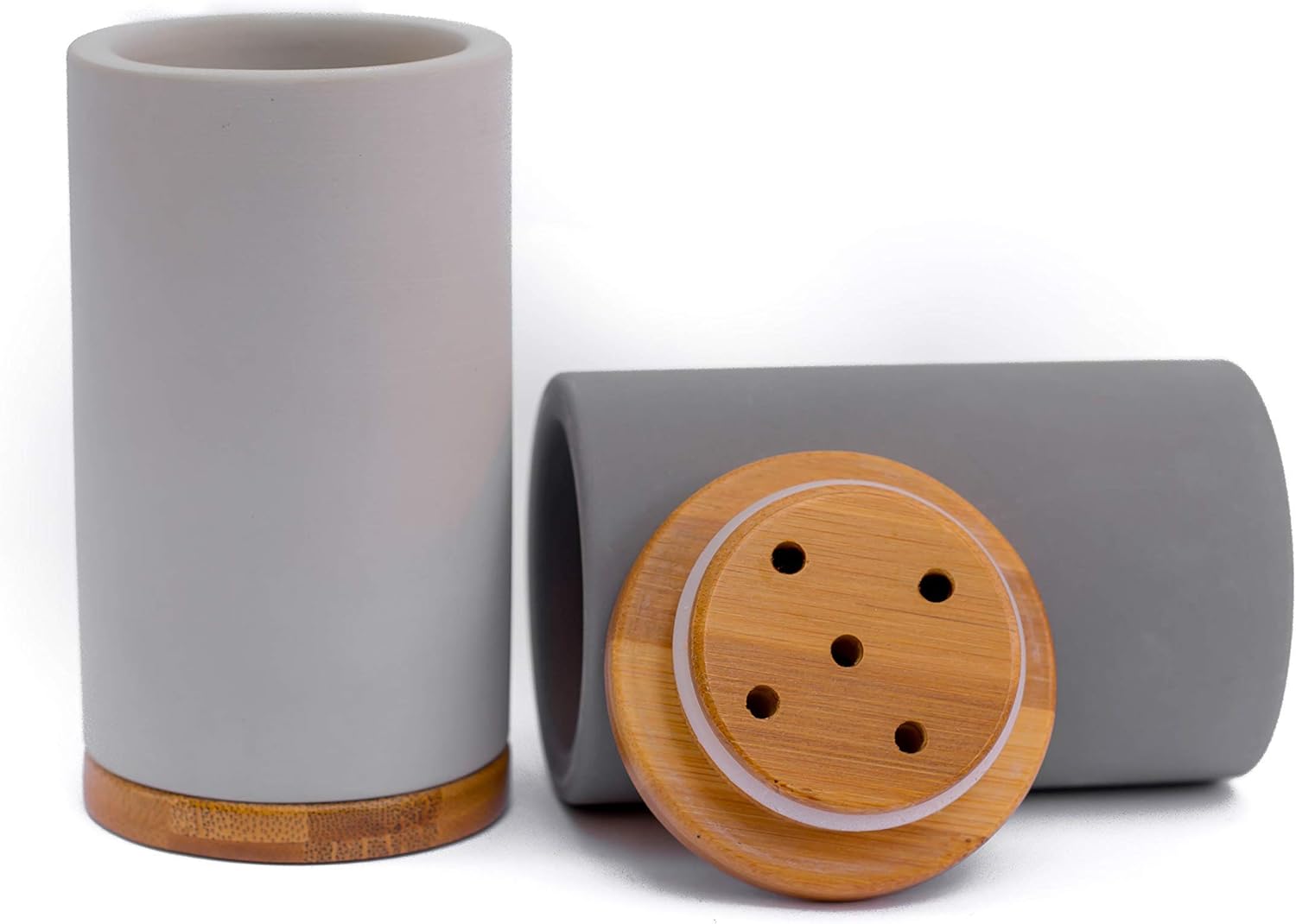 Matani Bamboo Diatomite Toothbrush Holder - Light Grey