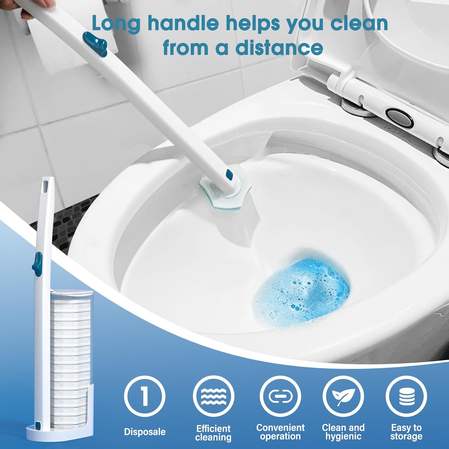 BALORIZ Toilet Cleaning System with 48 Refills