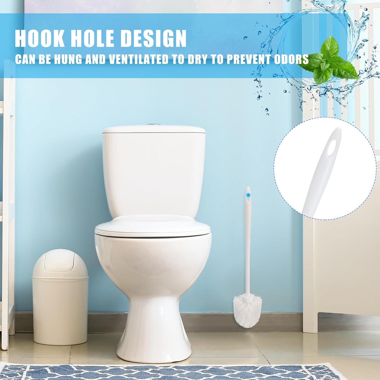 Tioncy 15 Pcs Toilet Brush Set Heavy Duty