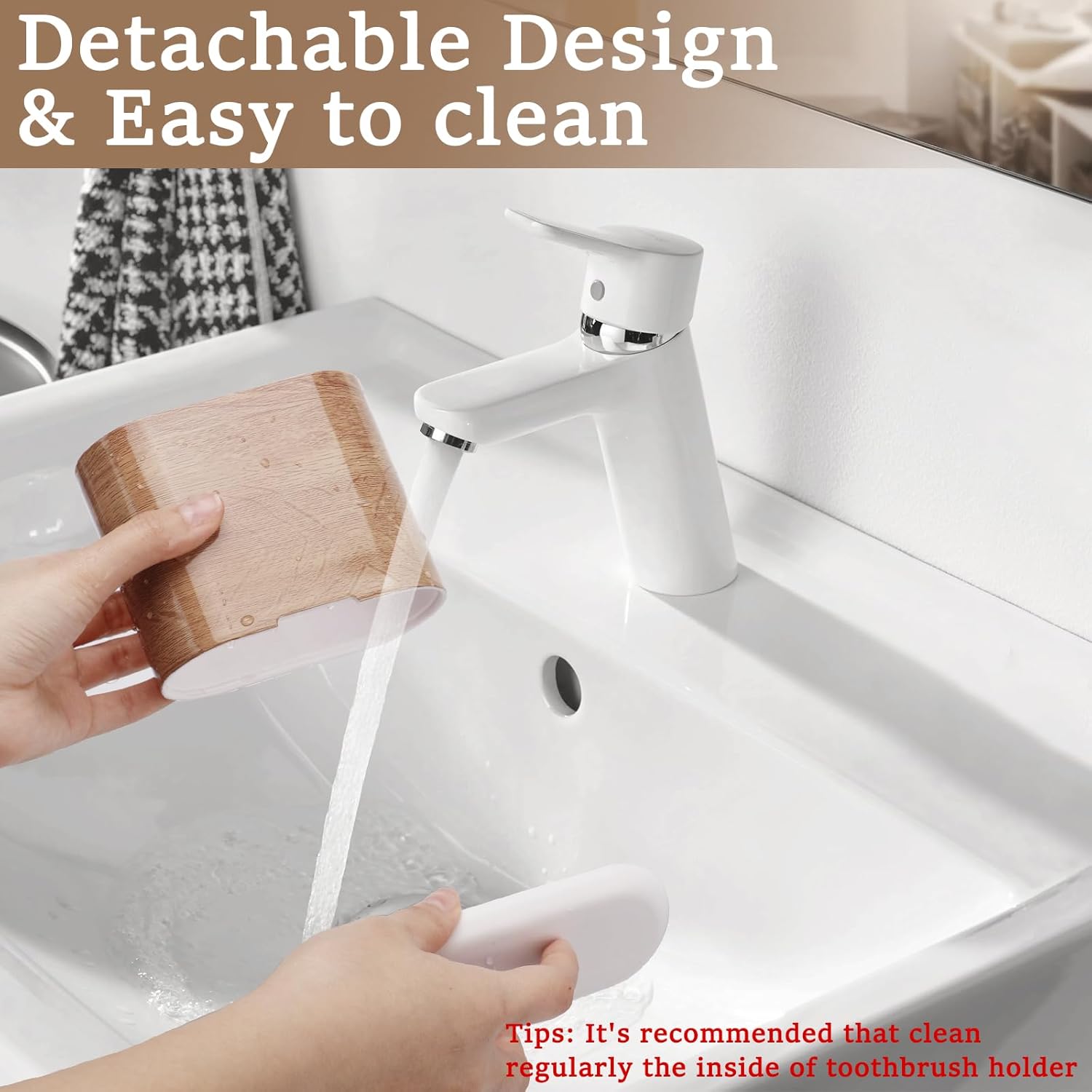 Chintu Toothbrush Holder with Divider and Toothpaste Stand