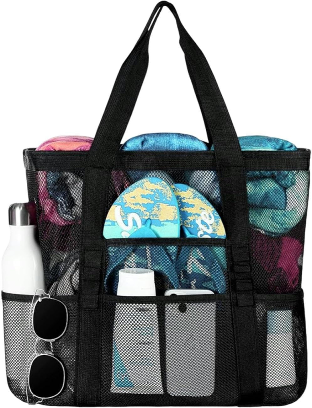 DOLRRCM Mesh Beach Bag Quick Dry Shower Tote