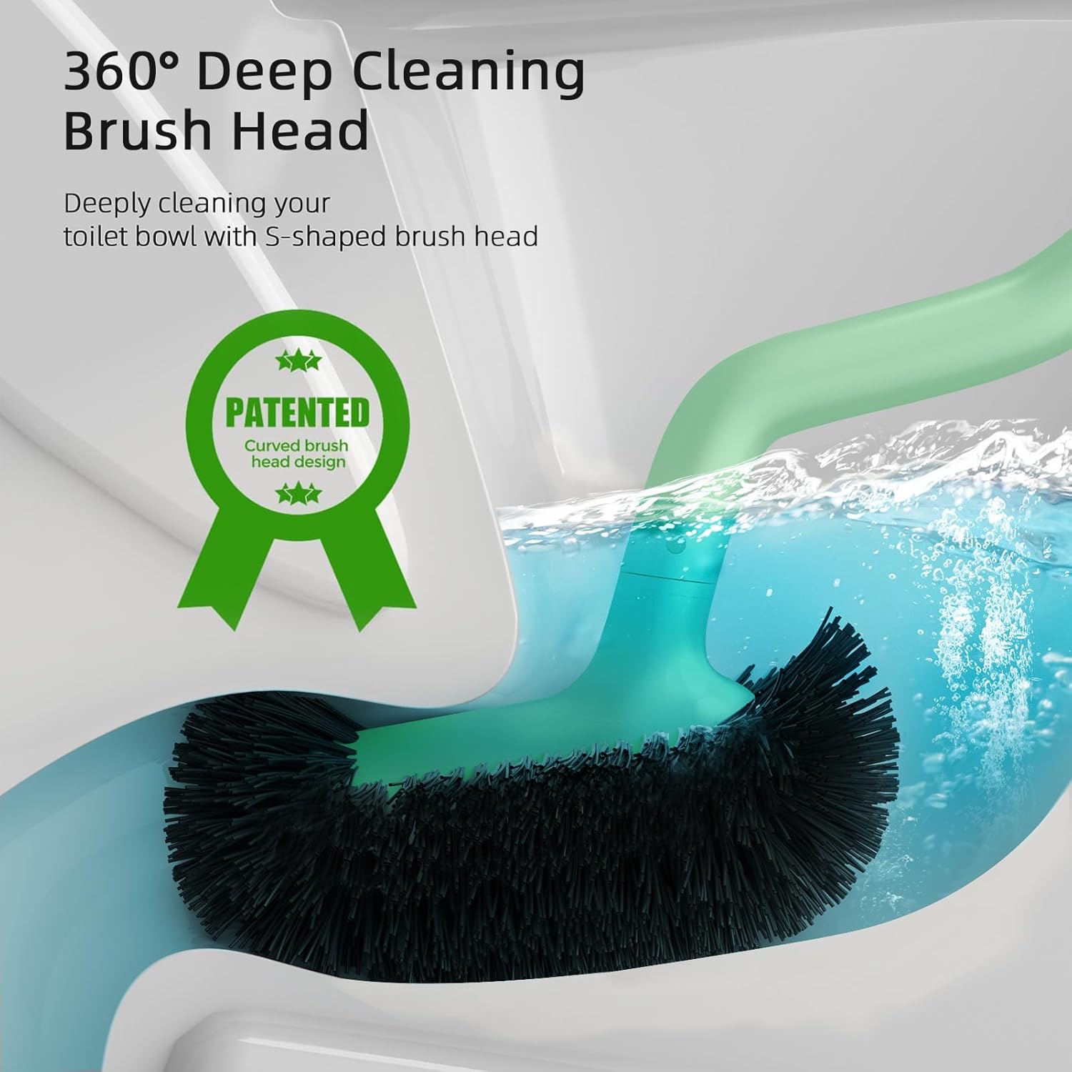 HAMITOR Toilet Brush Holder Set - Green 1