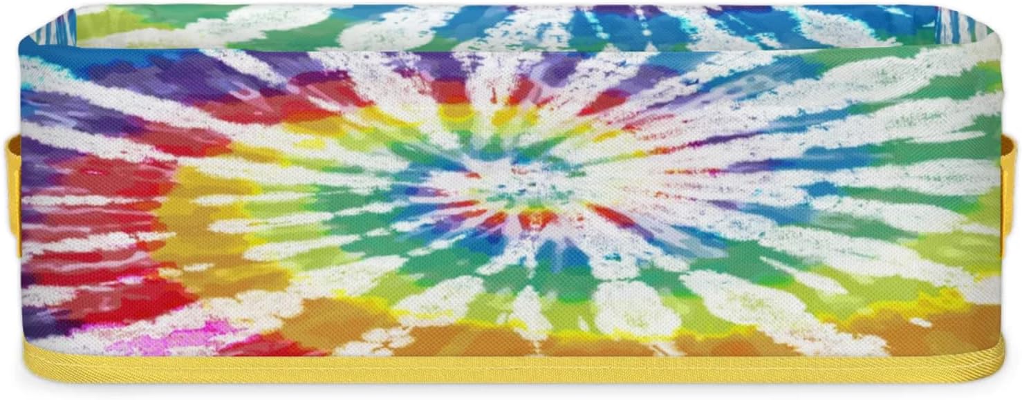 Snatocys Tie Dye Toilet Paper Basket with Handles 1