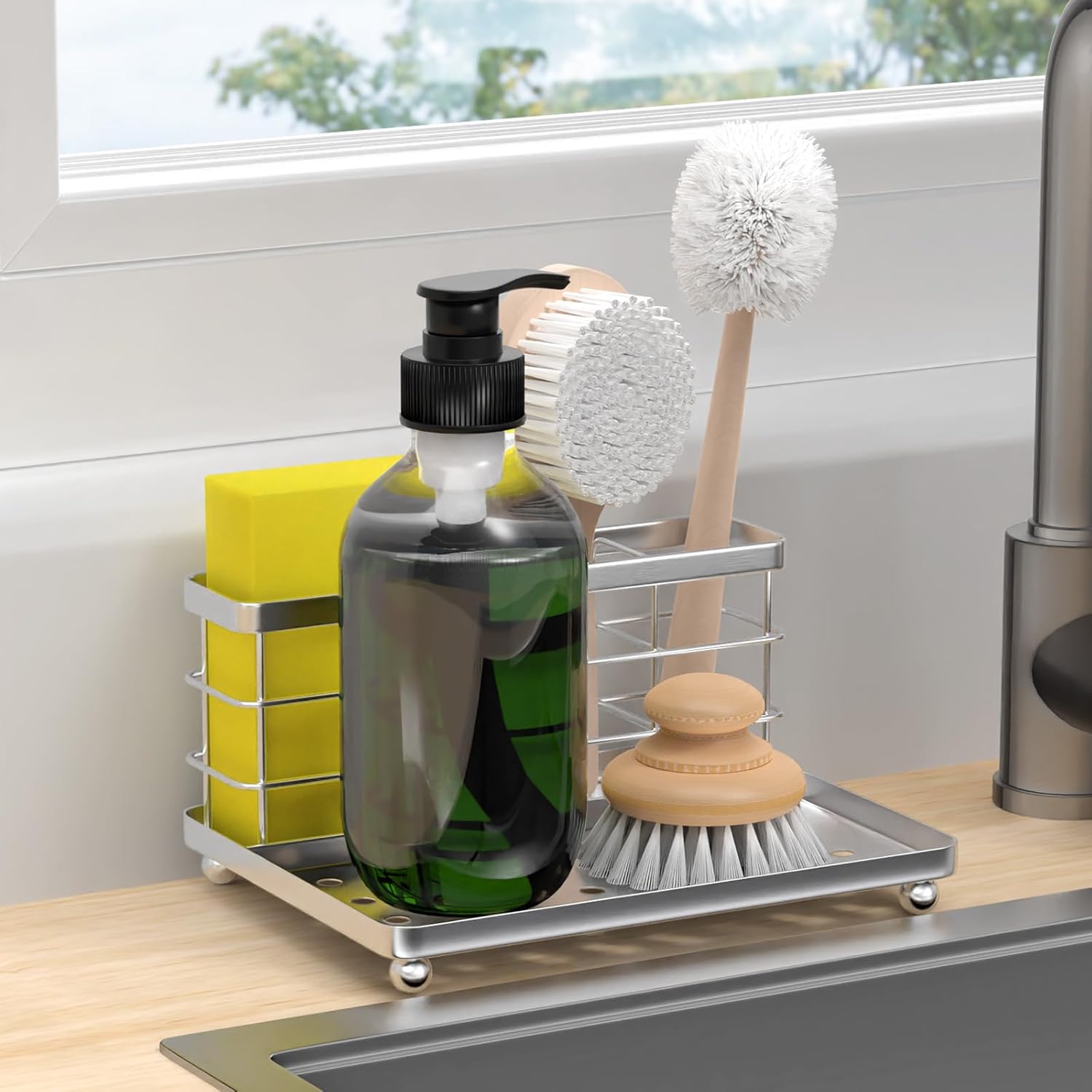 Luxspire Toothbrush Holders for Bathroom 3-Slot Silver