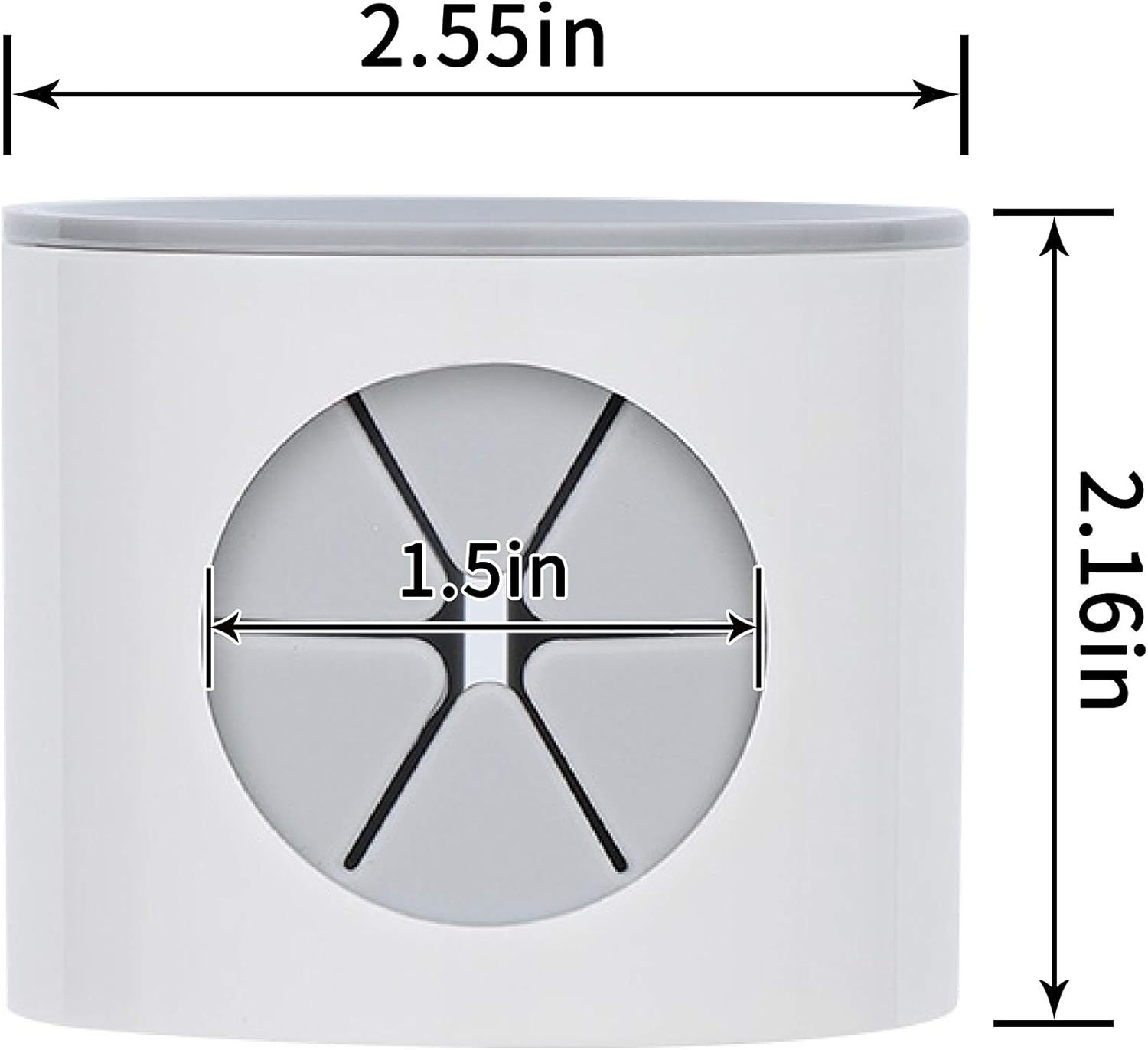 LaLand Electric Toothbrush Holder Wall Mounted 2-Pack Grey