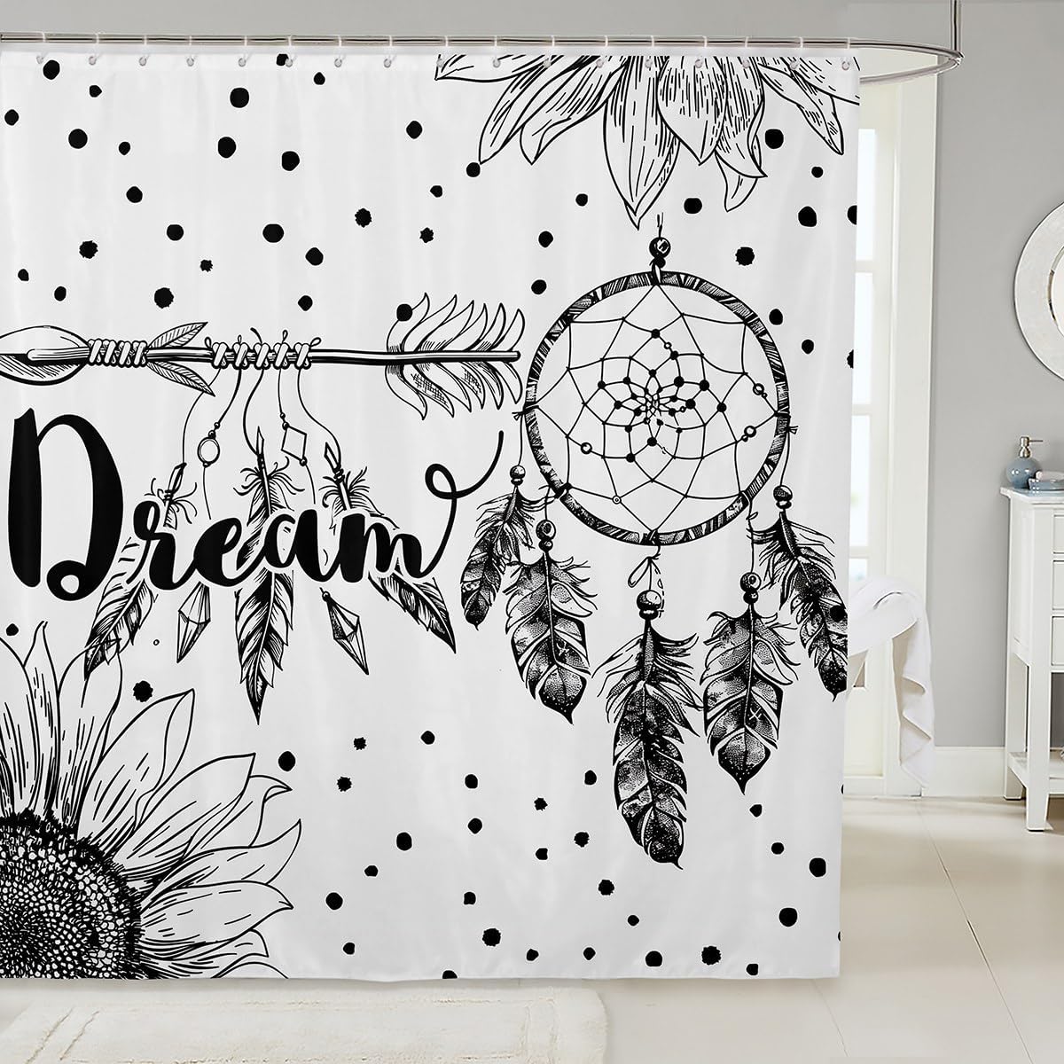 Erosebridal Dream Catcher Shower Curtain Set 72x72