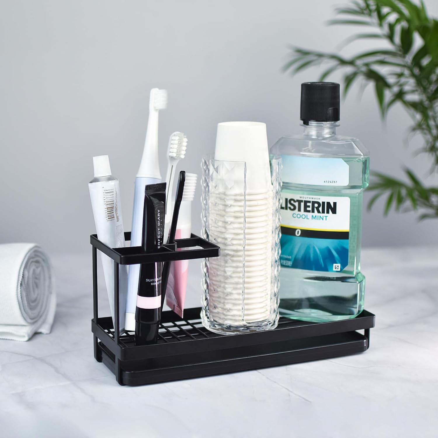MYITYARD Toothbrush Holder with 4 Slots and Drainage