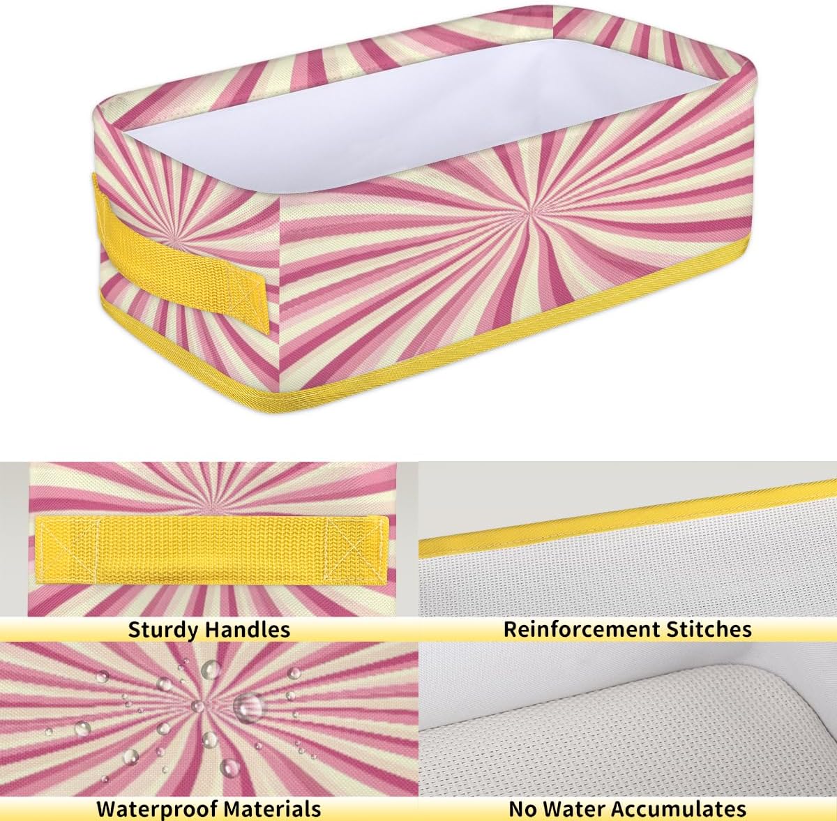 Abstract Swirl Toilet Paper Basket with Handle