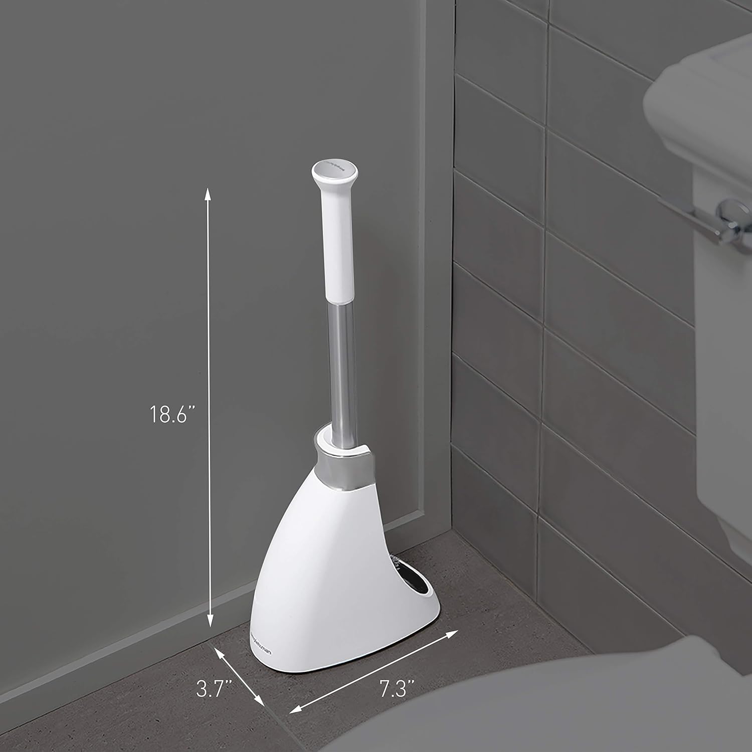 Simplehuman Toilet Brush with Caddy Stainless Steel Black 1