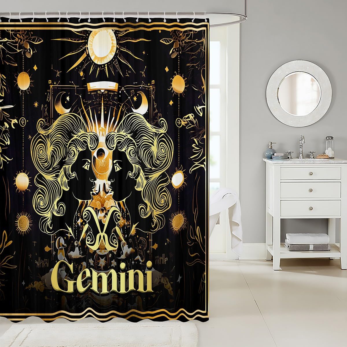 Feelyou Kids Gemini Shower Curtain Set 72x72