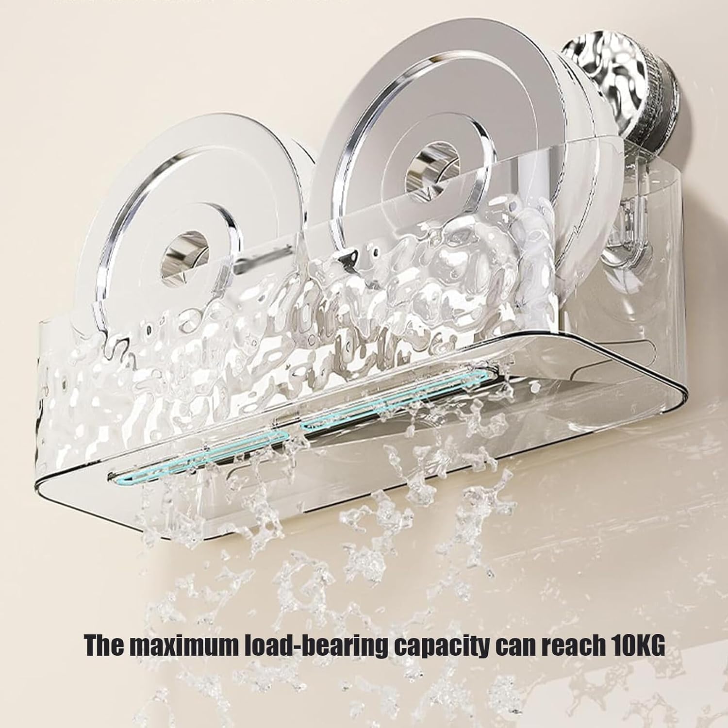 Firmstaunch Suction Cup Storage Box - No Drill Large Capacity B Grey