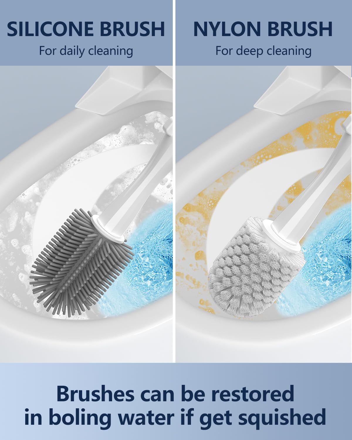 Leebein 8-in-1 Electric Toilet Brush Set with 6 Refills 1