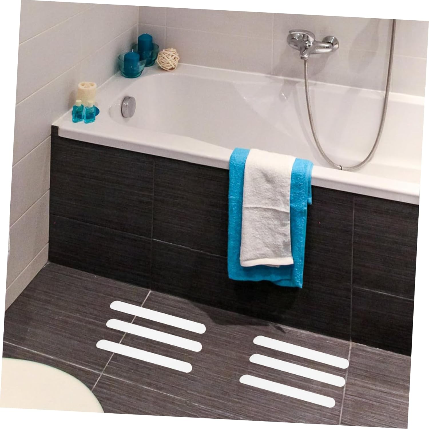 Holibanna 1Set Anti-Slip Bathtub Sticker with Scraper Adhesive