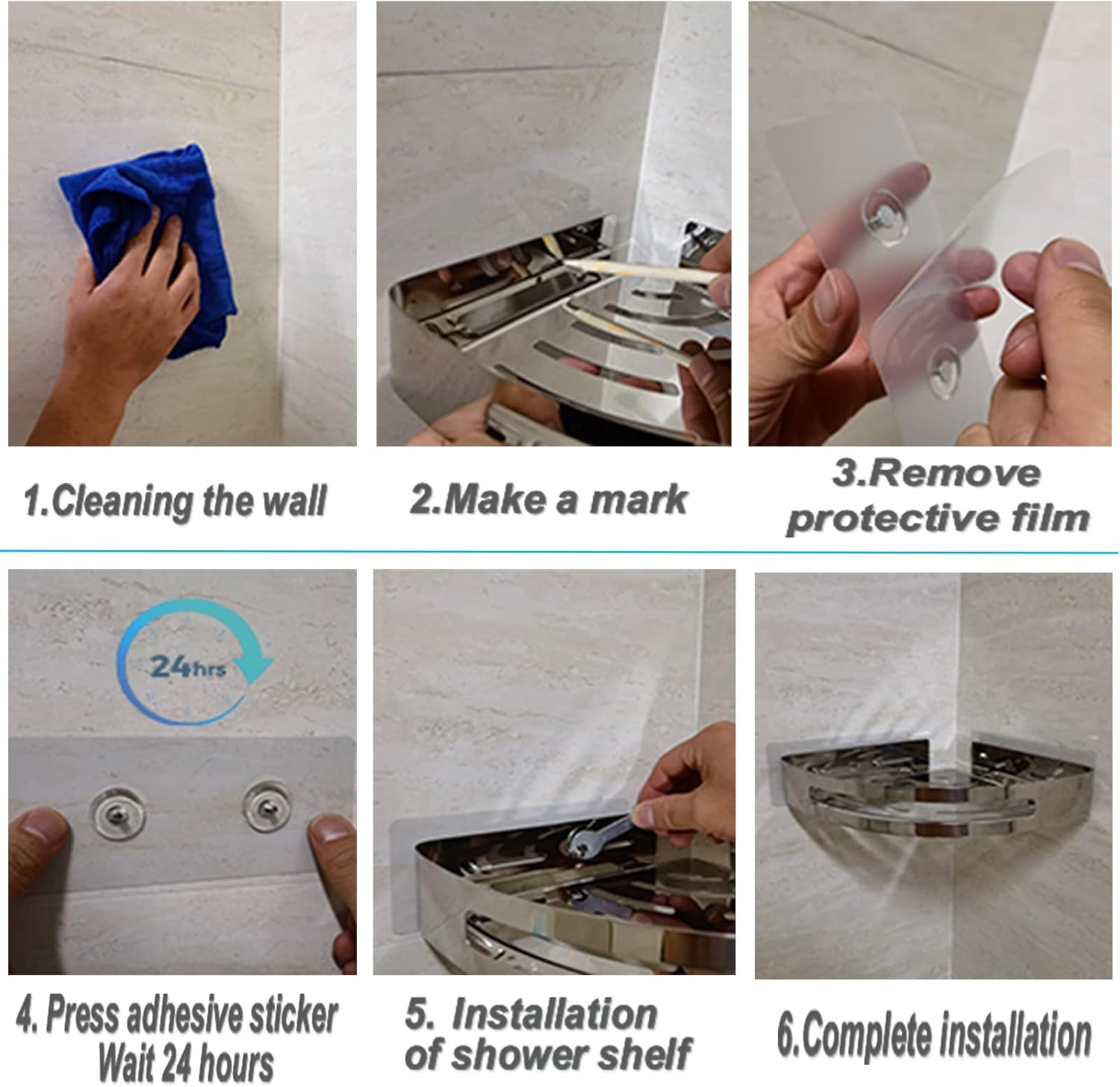 Gueryee Shower Caddy Sticker Replacement 2Pcs