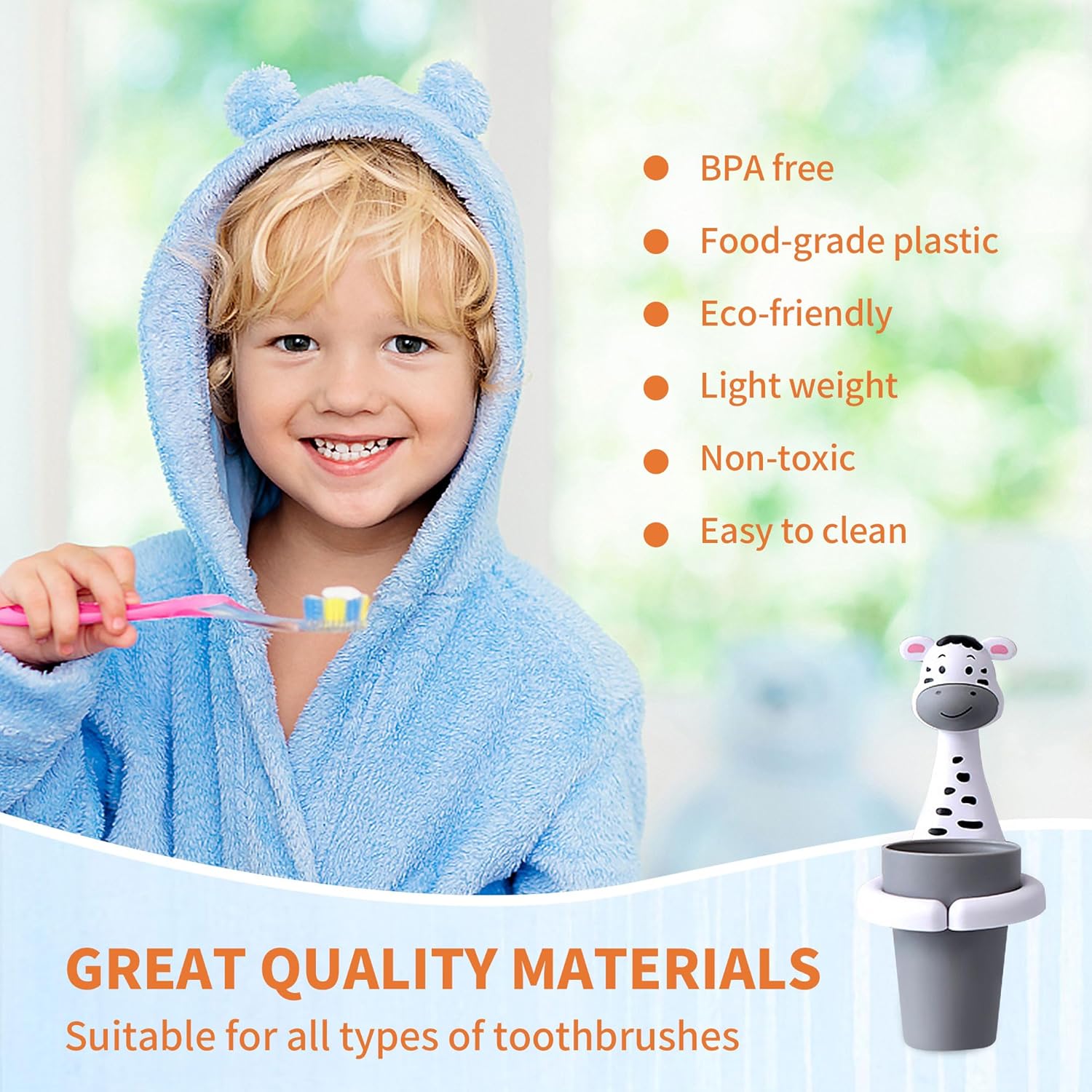 SooGree Kids Toothbrush Holder with Cup 1