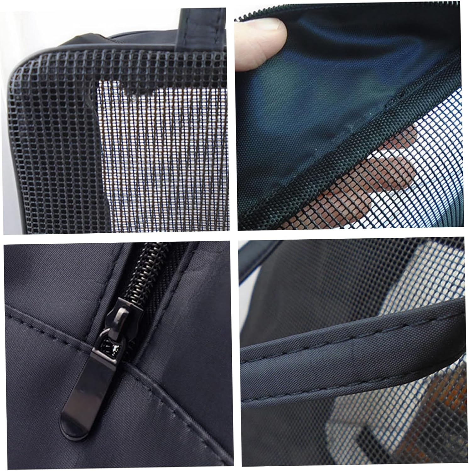 Muzrunq Mesh Shower Bag with Zipper Closure and Strap