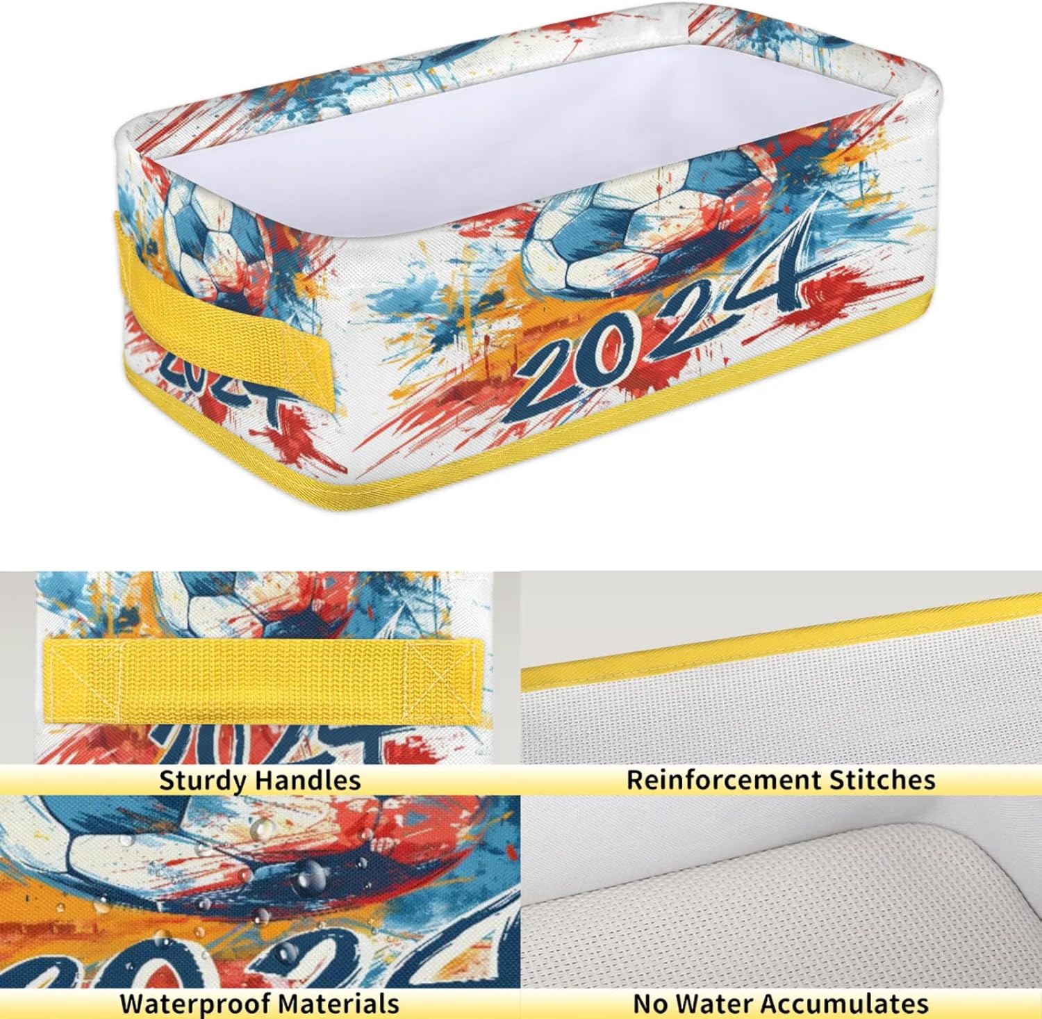 Soccer Balls Toilet Tank Topper Paper Basket