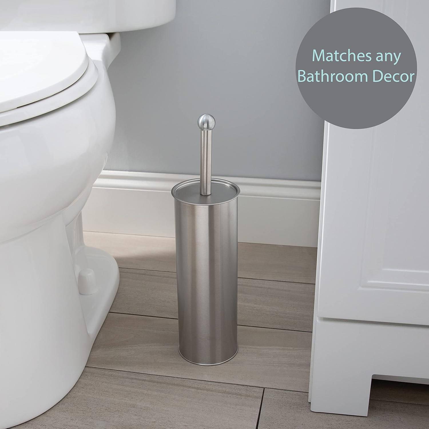 Bath Bliss Heavy Duty Toilet Brushes 1 Pack Satin Finish